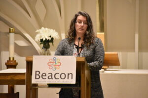 Maddalin speaking at the congregation convening 