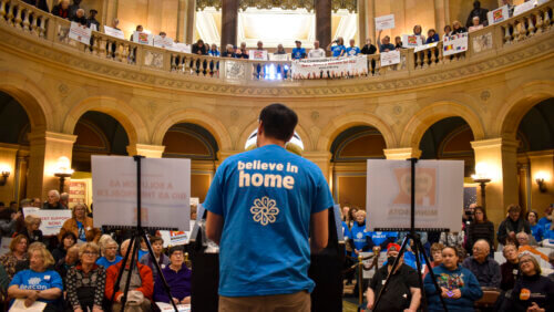 Ben and Crowd - BIH Rally March 2023