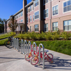 Bike rack outside of Cranberry Ridge 