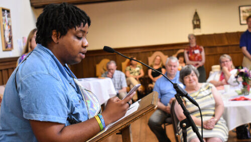 How Naomi's supportive housing journey shaped her future - header, Naomi speaking